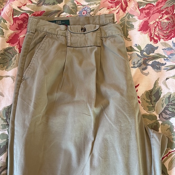 Vtg ORVIS Size 46 Cotton Khaki Low-Pleat Buttoned Side-Pockets Casual Career - Picture 12 of 16